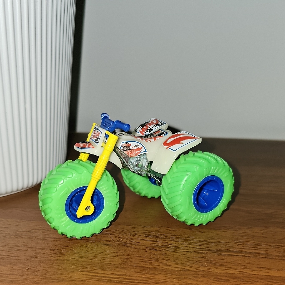 Kids Toy Motorcycle with Green and Blue Wheels